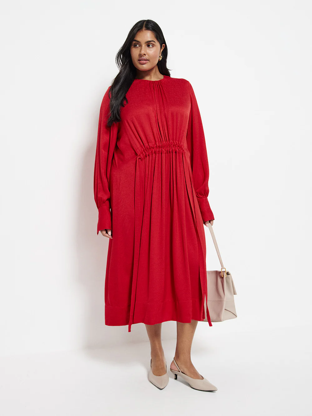 Gathered Midi Dress - Image 10