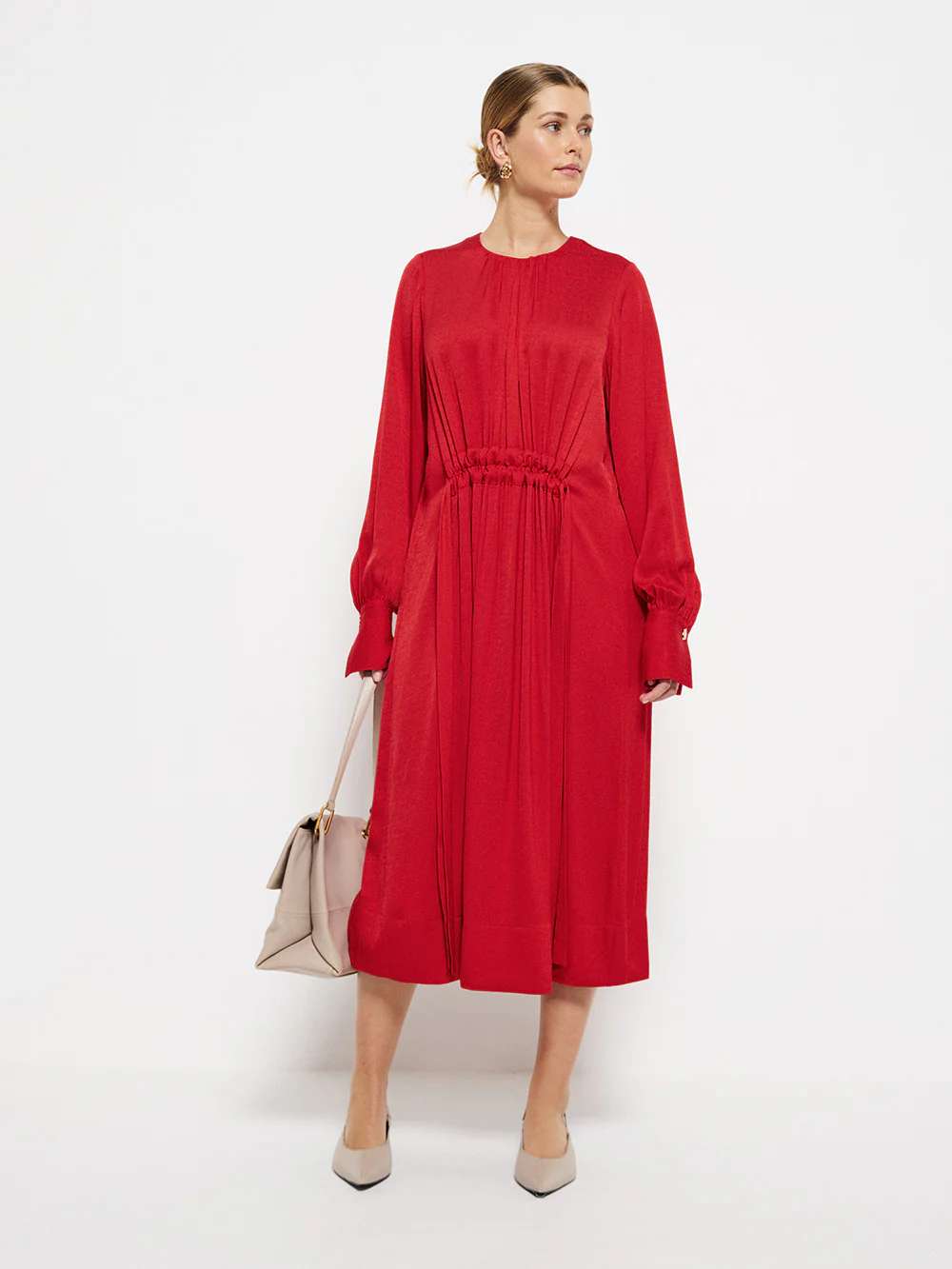 Gathered Midi Dress - Image 5