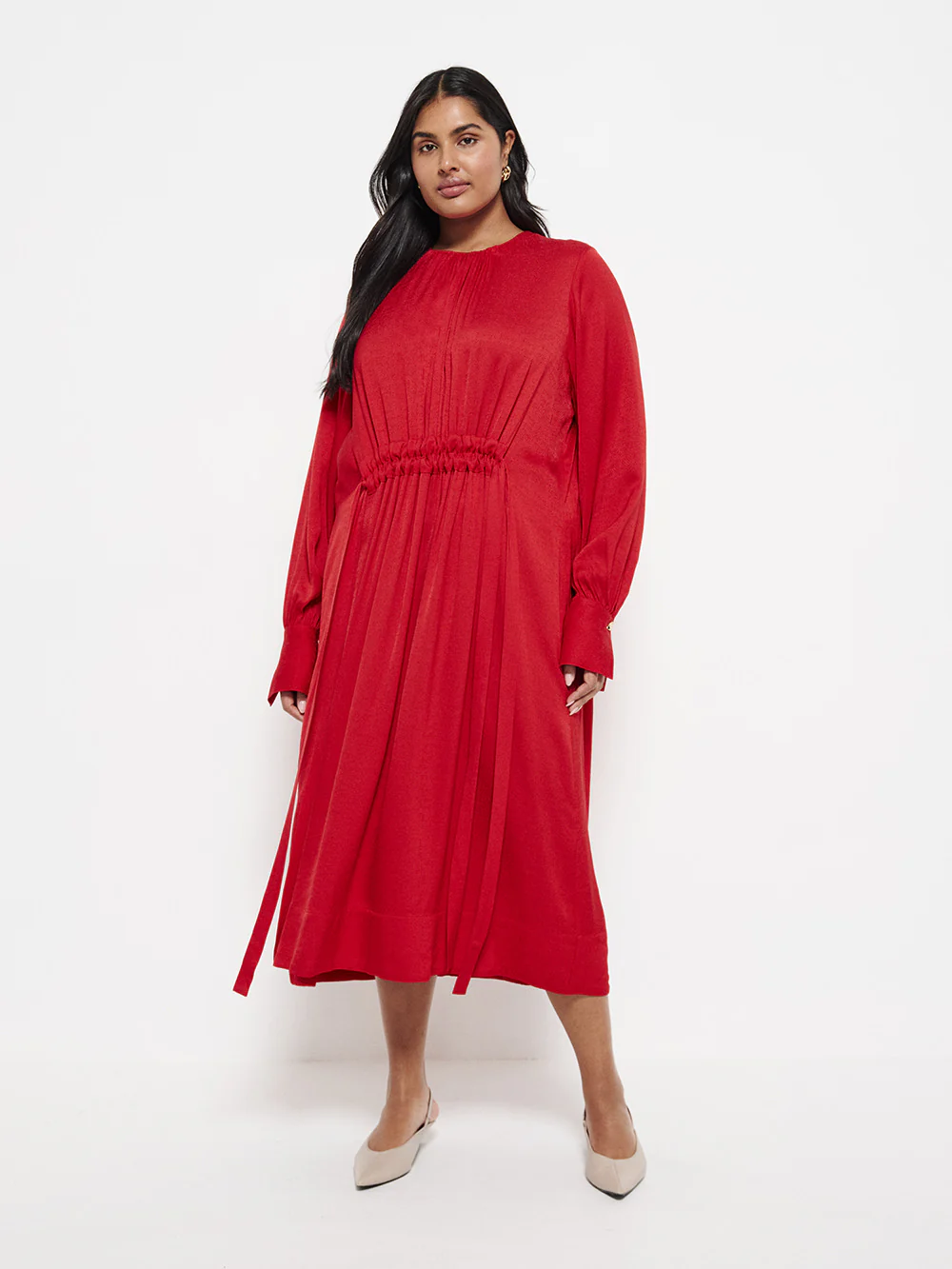 Gathered Midi Dress - Image 6