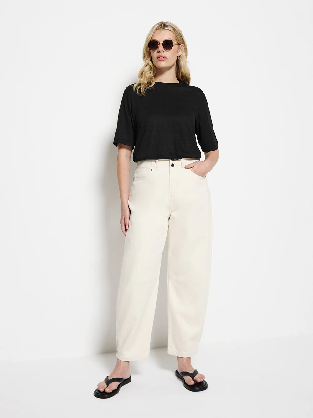 Short Sleeve Linen Tee - Image 4