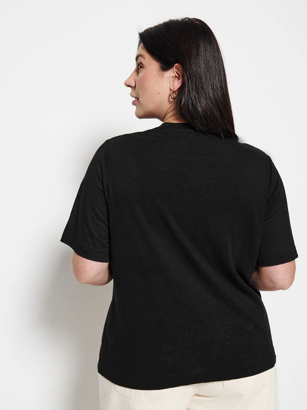 Short Sleeve Linen Tee - Image 7