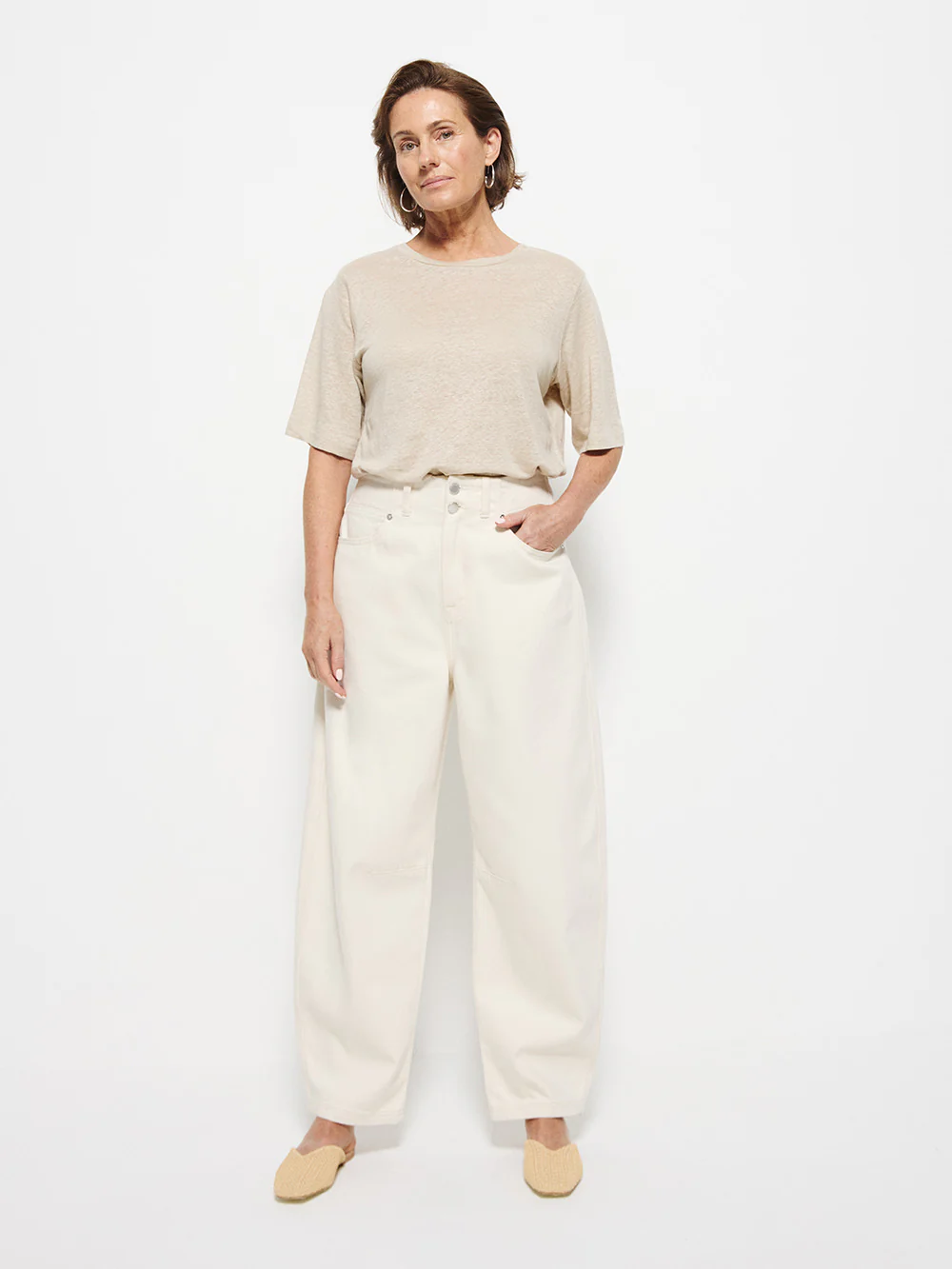 Short Sleeve Linen Tee - Image 3