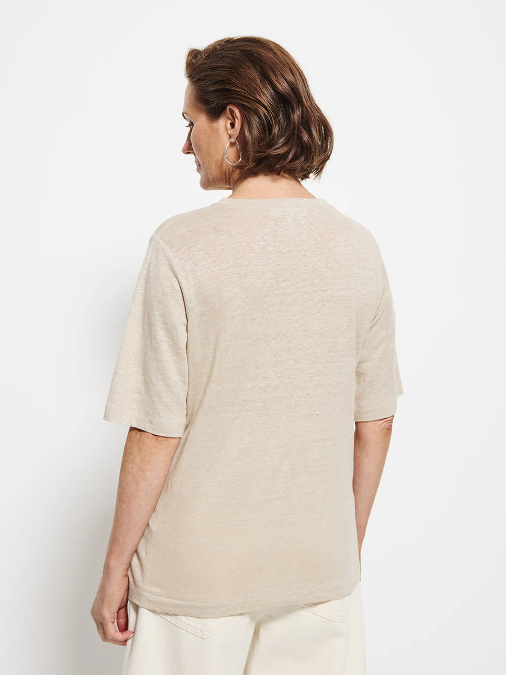 Short Sleeve Linen Tee - Image 4