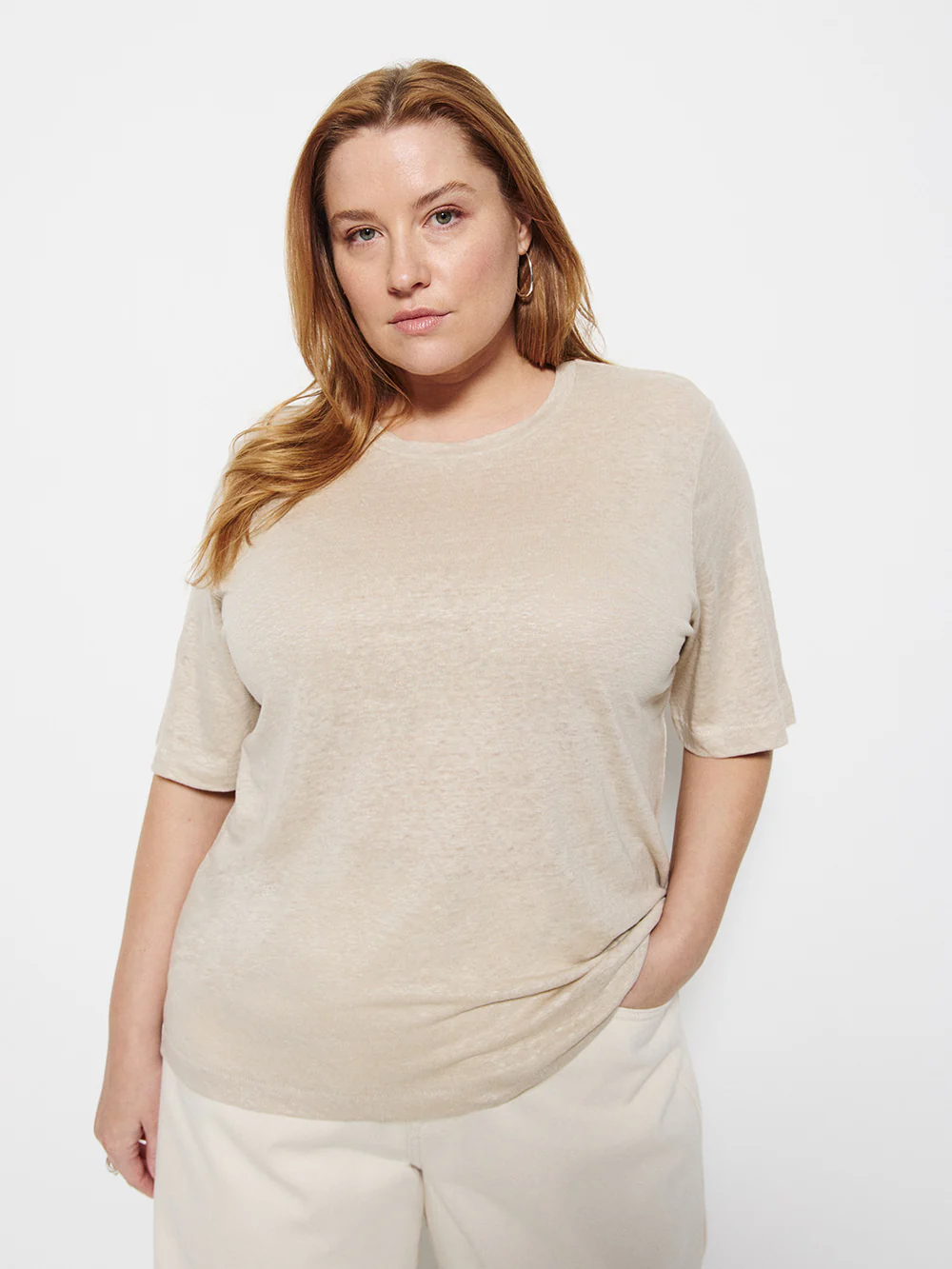 Short Sleeve Linen Tee - Image 6