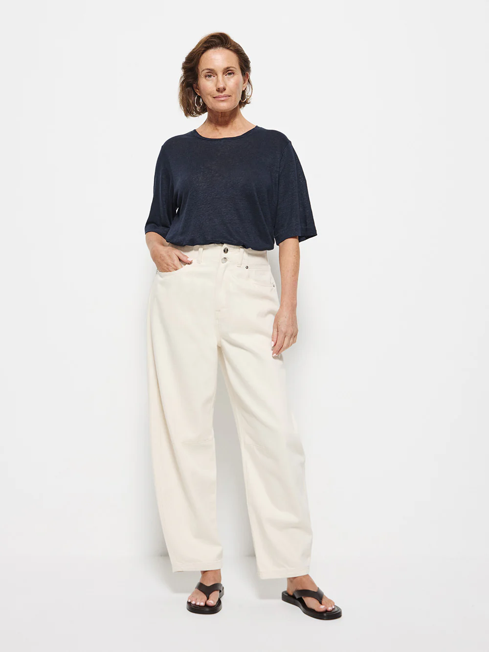 Short Sleeve Linen Tee - Image 3