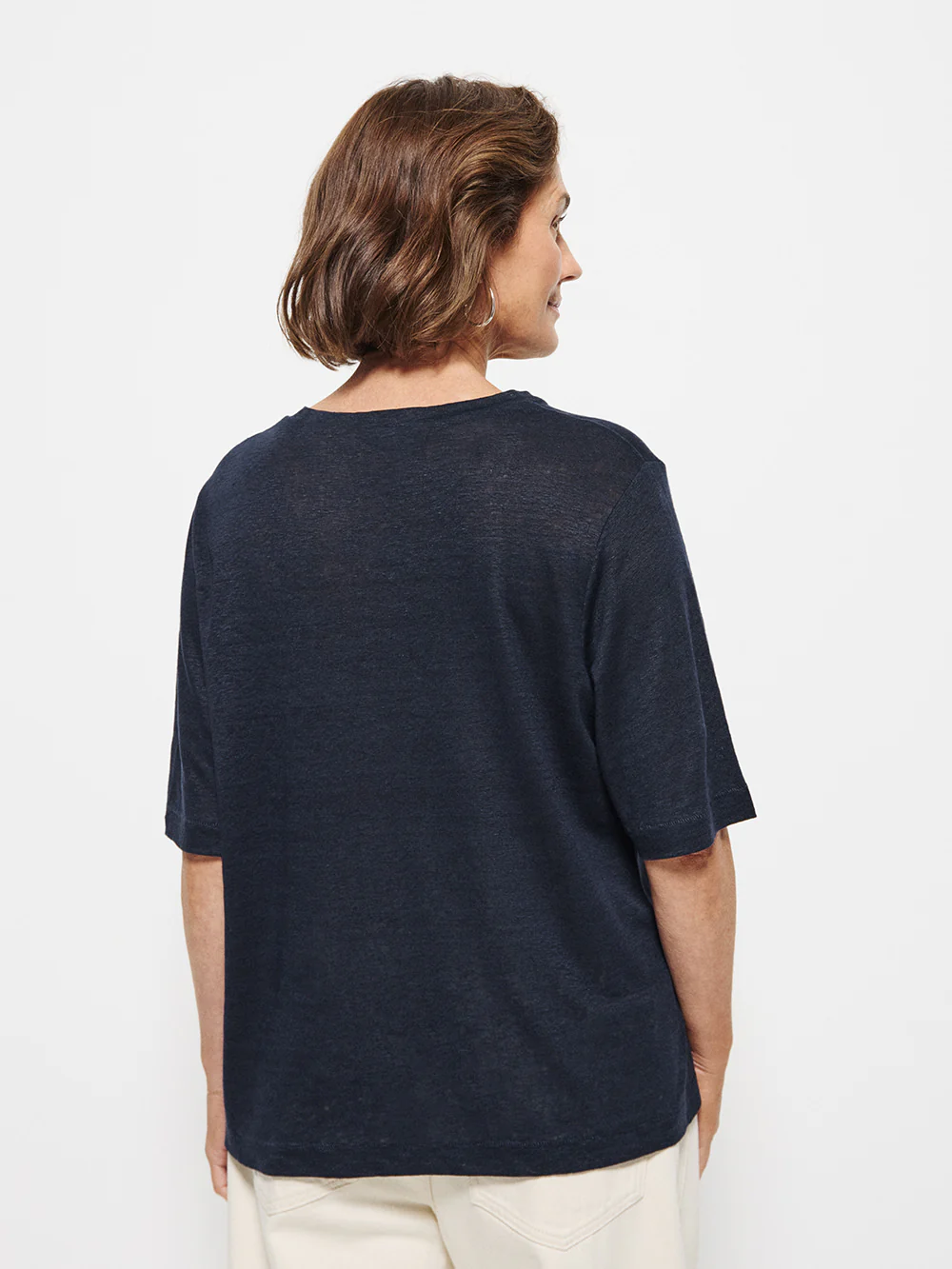 Short Sleeve Linen Tee - Image 4