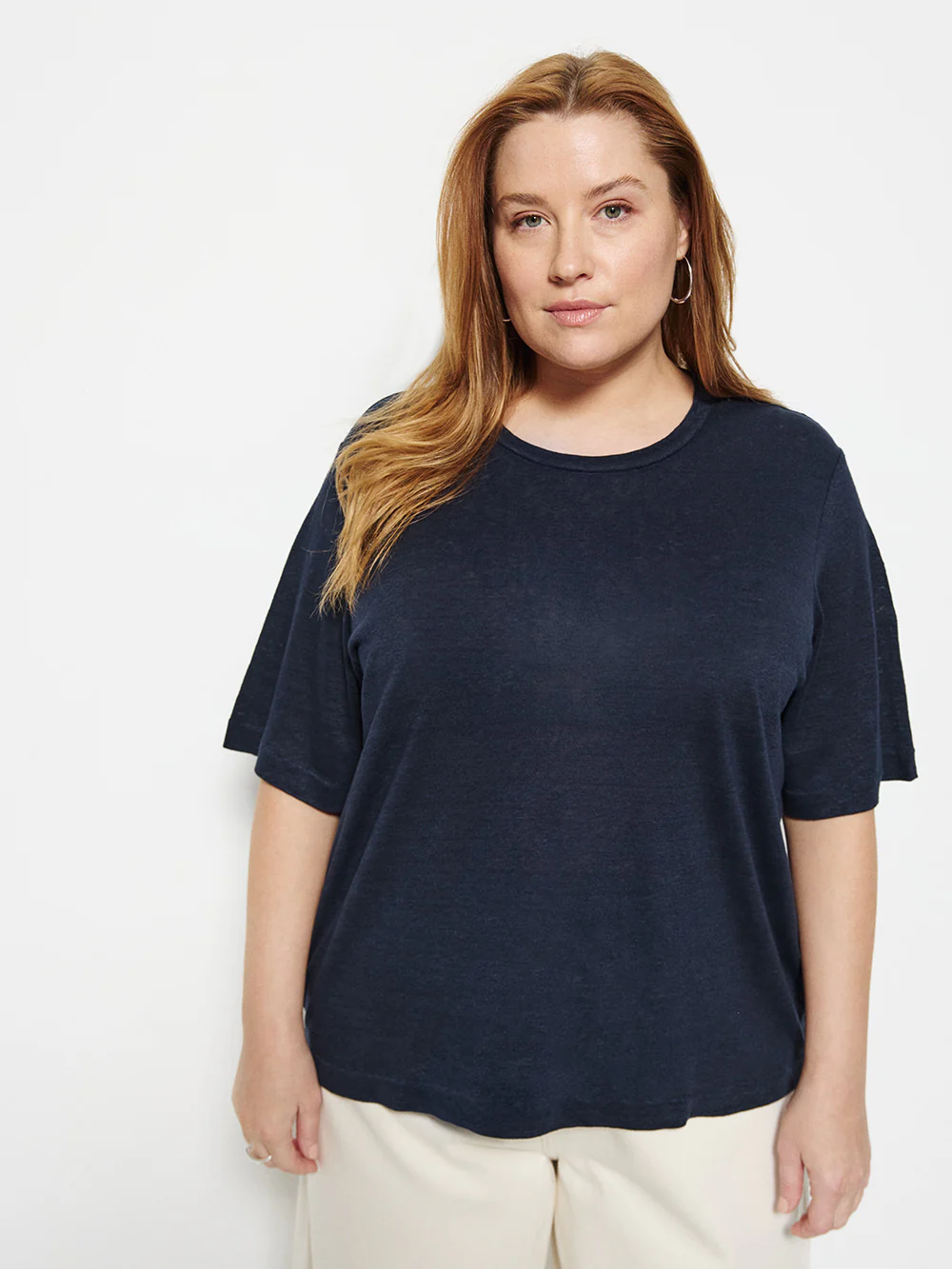 Short Sleeve Linen Tee - Image 7