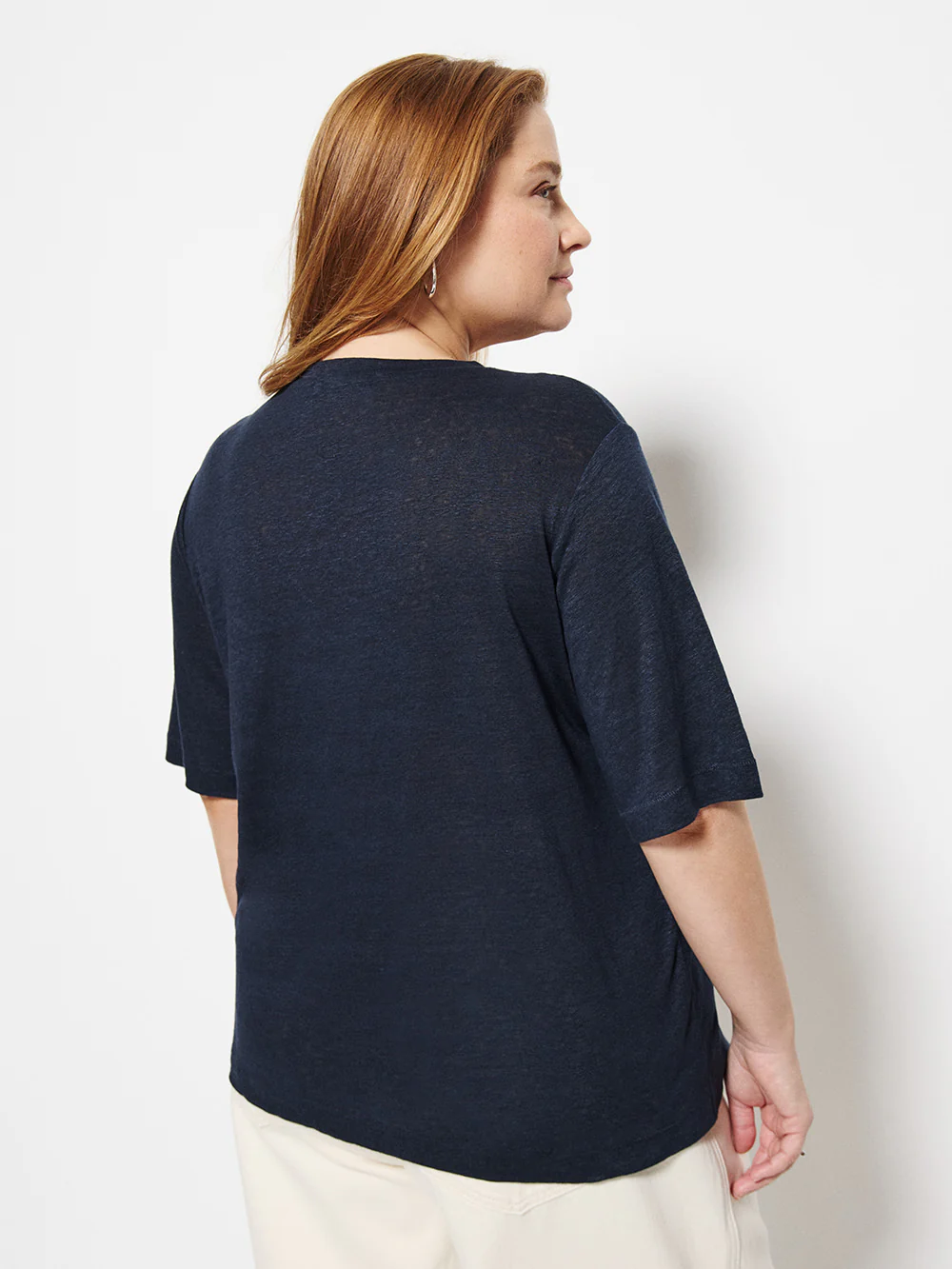 Short Sleeve Linen Tee - Image 8