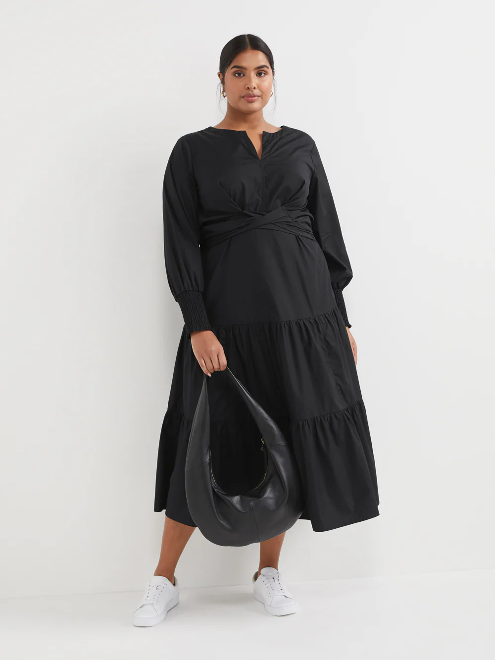 The Cotton Poplin Twist Detail Dress - Image 6