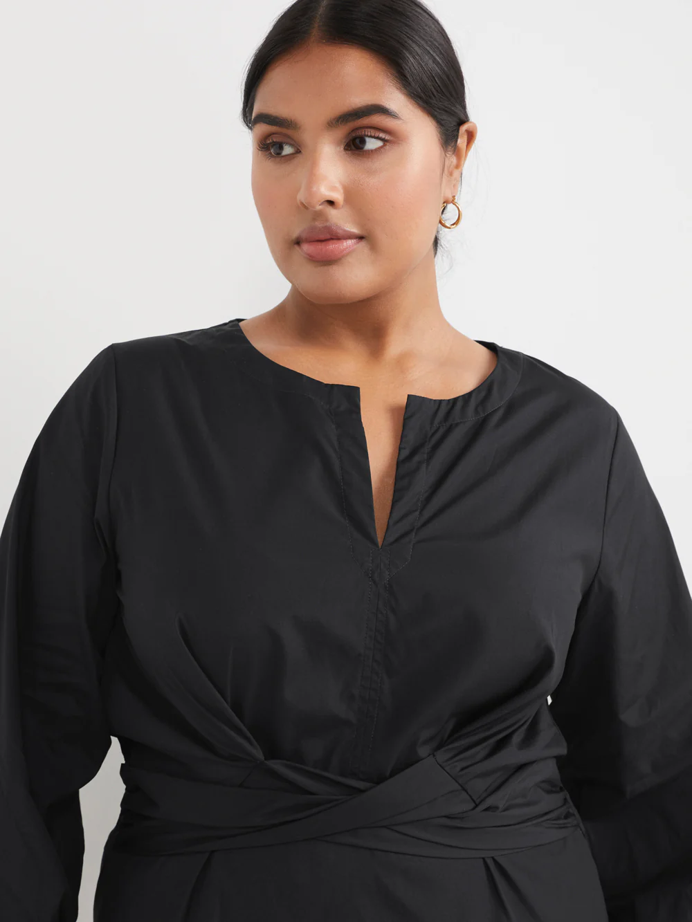 The Cotton Poplin Twist Detail Dress - Image 7