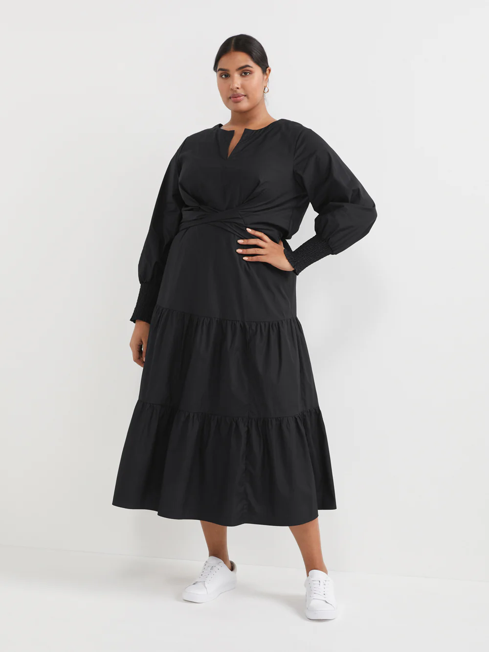 The Cotton Poplin Twist Detail Dress - Image 8