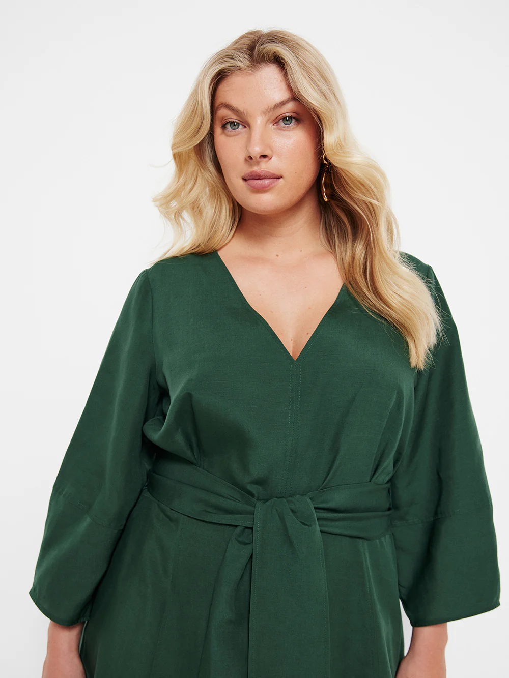 The Linen Blend Statement Sleeve Dress - Image 7