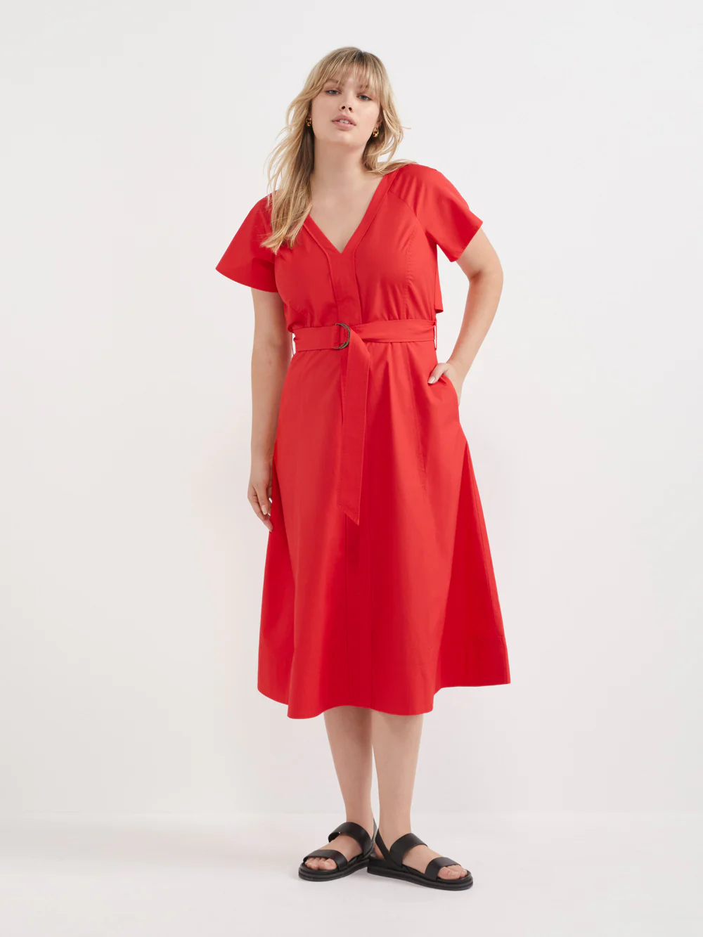 The Poplin Wrap Back Dress - Image 4