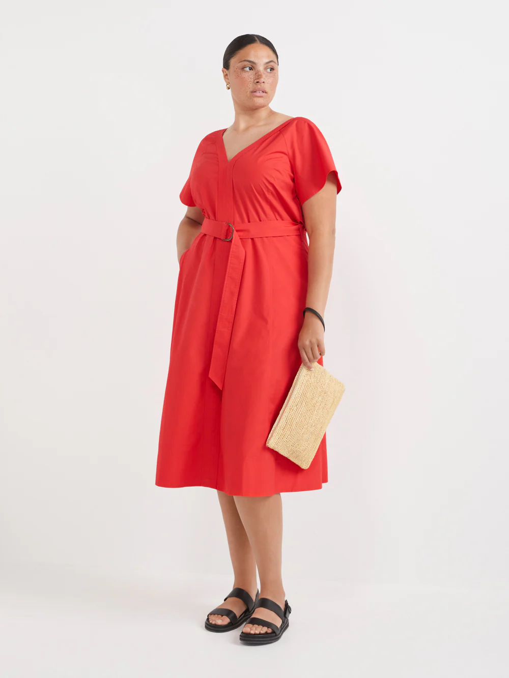 The Poplin Wrap Back Dress - Image 5