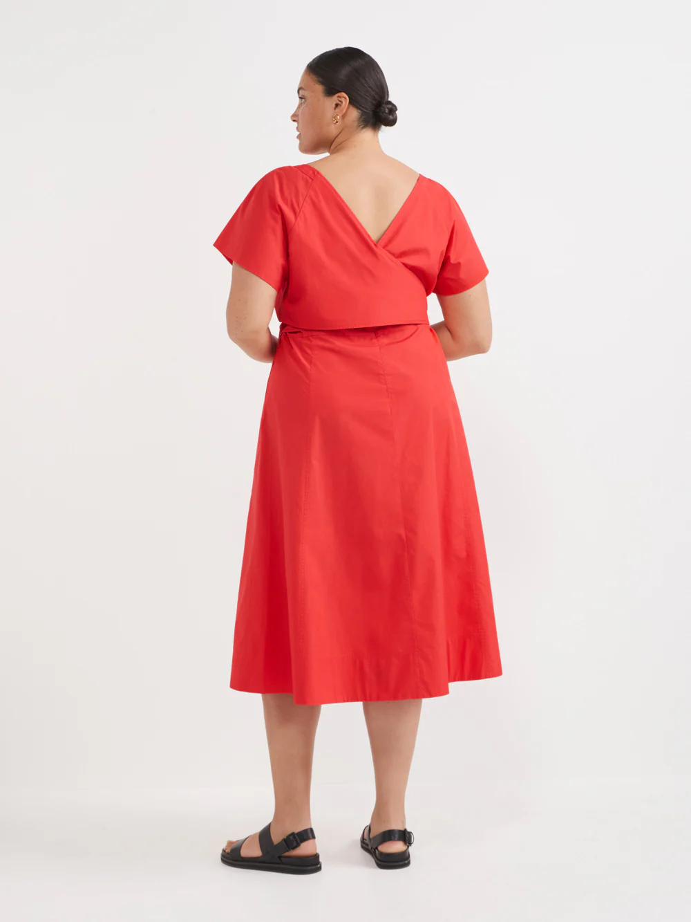 The Poplin Wrap Back Dress - Image 7