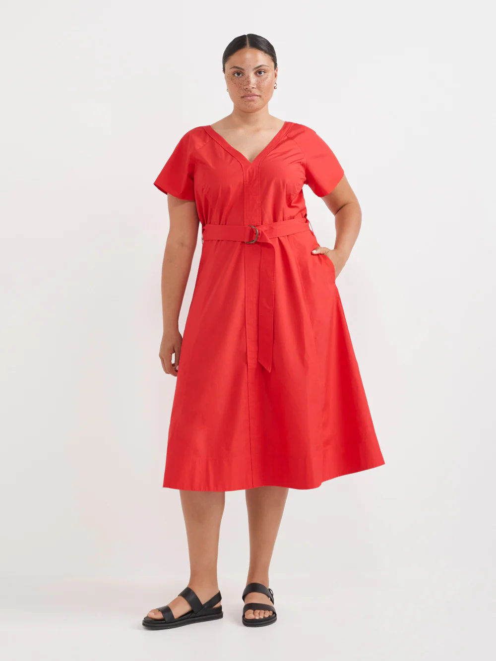 The Poplin Wrap Back Dress - Image 8